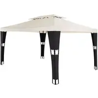 Tectake Rattan Mona 3 x 4 m schwarz/creme