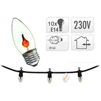 ECD Germany LED-Lichterkette spritzwassergeschützt 2 m Warmweiß
