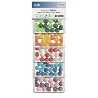 Glorex  Kunststoff Perlen bunt mit 50 Gramm 10 mm