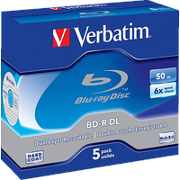 Verbatim BD-R DL 50GB 6x Speed, white blue Jewel