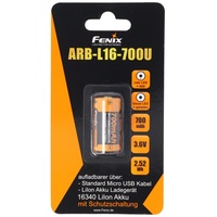 Fenix CR123 A Li-Ion Akku mit integrierter USB-Ladefunktion 3,6