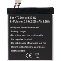 AccuCell Akku passend für HTC Desire 530 4G, Li-Polymer,
