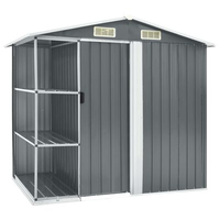 VidaXL Gartenhaus mit Regal 1,9 x 1,2 m grau