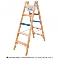 Iller-Leiter Holz Stufen Stehleiter ERGO Plus 2x6 2106-7