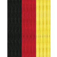 Arsvita Flauschvorhang 100x200 Unistreifen schwarz - rot - gelb