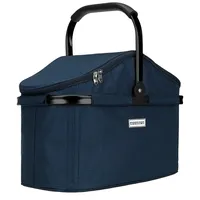 Anndora Einkaufskorb 25 Liter Blau Hahnentritt - | Hahnentritt