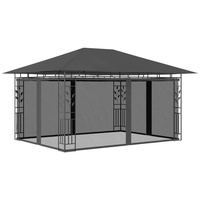 VidaXL Pavillon mit Moskitonetz 4 x 3 m anthrazit