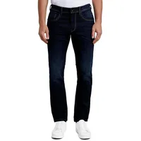 Tom Tailor Herren Marvin Straight Jeans mit Taschendetails, blau,