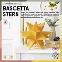 Folia Bascetta-Stern gelb-transparent