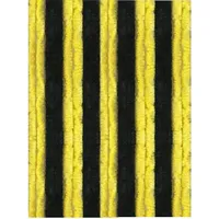 Arsvita Flauschvorhang 80x200 cm in Unistreifen schwarz - gelb,
