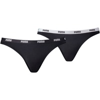 Puma Damen Iconic Bikini Slips 603031001 Pack, Farbe:Schwarz, Wäschegröße:M,