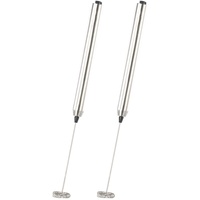 Rosenstein & Söhne 2 Milchaufschäumer-Sticks mit Edelstahl-Gehäuse, Spiralquirl, Ø