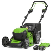 Greenworks 48V (2x24V) Akku Rasenmäher für große Flächen bis