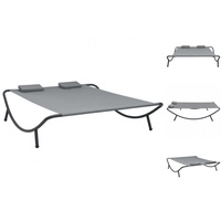 VidaXL Doppelliege 200 x 173 x 45 cm anthrazit