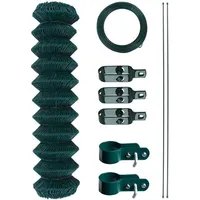 Estexo Maschendrahtzaun Gartenzaun Zaun 1,25x25m Drahtzaun Viereckgeflecht Maschendraht -