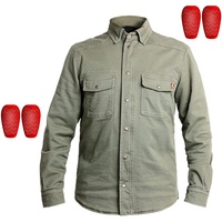 John Doe Motoshirt XTM Motorrad Hemd, grün, Größe 5XL