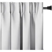 AmeliaHome Blackout Vorhang 140x270 cm weiß 1 St. Kräuselband