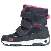 TROLLKIDS Lofoten Winterstiefel Winter Schuhe, Marineblau/Pink, Größe 36