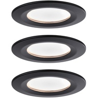 Paulmann LED Nova Coin rund starr schwarz matt 3x