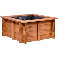 Dobar Gartenteich Square inkl. Teichfolie Kiefer Braun 78 x