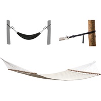 GRASEKAMP Stabhängematte Beige Holz B/L: ca. 140x200 cm -