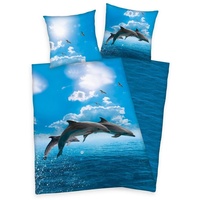 Herding Delphin Bettwäsche Set Delfin 2tlg. 135x200 cm 100%
