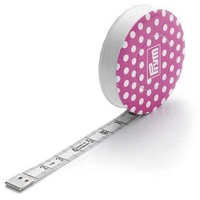 Prym Love Rollmaßband 150 cm, Poly-Fiber-Gewebe, pink/weiß