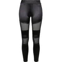 URBAN CLASSICS Damen TB3790-Ladies Shiny Tech Mesh Leggings Black,