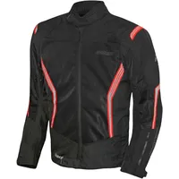 Germot Mistral Textiljacke, schwarz-rot, - 4XL