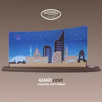 Weigla LED Dekolicht Leipzig Panorama, Erzgebirge garantiert, ML1LP blau,