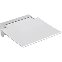 Hewi Universal Klappsitz Edelstahl matt geschliffen 350x373x107mm signalweiß