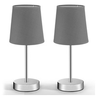 Monzana Tischlampe Lumière 2er-Set Grau