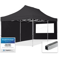 TOOLPORT Faltpavillon Economy 3 x 6 m schwarz inkl.