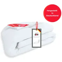 RIBECO Daunenbettdecke + Kopfkissen RIBECO "Johanna", weiß, B/L: 135cm