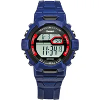 Scout The Digi 280308001 Gehäusefarbe Blau Silikonarmband Blau
