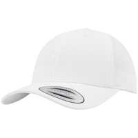 Flexfit Curved Classic Snapback Cap, Farbe Weiß