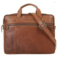 Spikes & Sparrow Umhängetasche Bronco Business Bag S Brandy