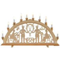 Dekohelden24 Wunderschöner Schwibbogen, 10 flammig, Motiv: Bergleute, ca. 71