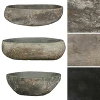 VidaXL Waschbecken Flussstein Oval (45-53)x(34-41) cm