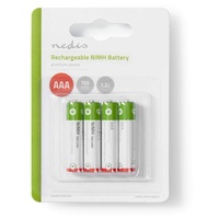Nedis 4er Set NiMH AAA Akkus 1,2V 700mAh DC