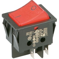 Bachmann EB-Wippenschalter sw/rt, 16(8)A250V 2p. 924.099