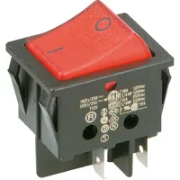Bachmann EB-Wippenschalter sw/rt, 16(8)A250V 2p. 924.099