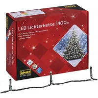 IDENA Lichterkette 400 LED warmweiß, 8h Timer Funktion und