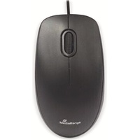 MediaRange kabelgebundene 3-Tasten Maus mit optischem Sensor, geräuscharm, schwarz