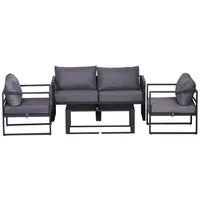 Outsunny Garten-Lounge-Set grau 84B-353