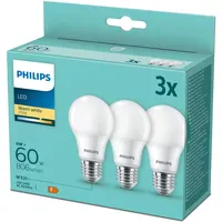 Philips LED-Lampe 77549000 8W E27 warmweiß 3 St.