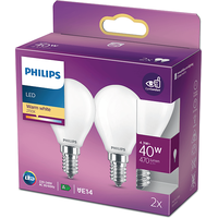 Philips Classic LED Tropfen E14 4.3-40W/827, 2er-Pack (929001345567)