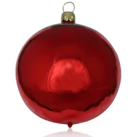 Lauschaer Glas Kugeln rot Glanz 4 Stück d 10cm