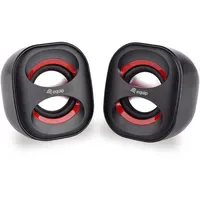 Equip 245331 Mini USB-Lautsprecher, Black/Red [Schwarz und Rot]