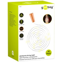 Goobay 49854 10er Set Flaschenlicht, 2m Lichterkette mit 20